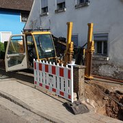 Wärmenetz in Dornhausen - Bau und Rohrgraben