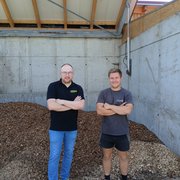 Rudersberg Hackschnitzelbunker mit Marc Dollinger und Moritz Schwenger