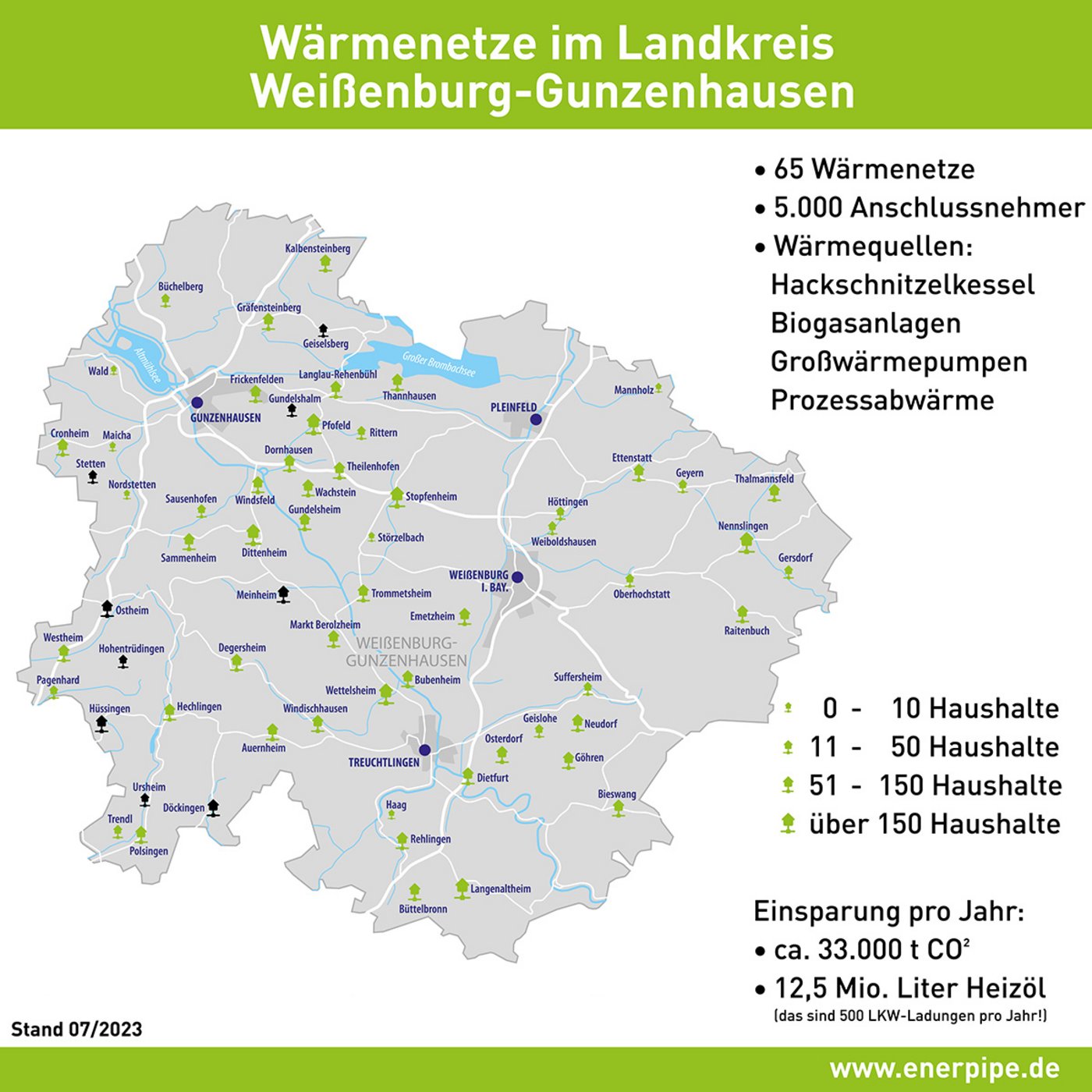 Karte Landkreis Weißenburg-Gunzenhausen, Nahwärmenetz Dornhausen