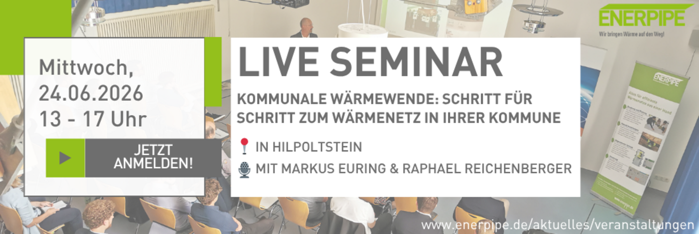 Live Seminar bei ENERPIPE für Kommunen am 24.6.2026