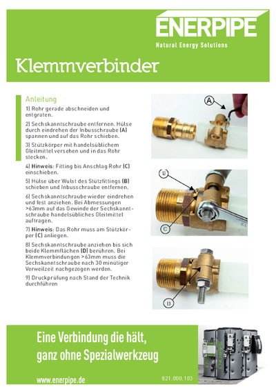 Rohrtechnik: Klemmverbinder