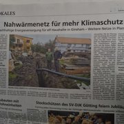 Zeitungsartikel für Nahwärmenetz in Ginsham von ENERPPIPE