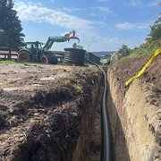 Rohrverlegung für Nahwärmenetz in Rudersberg